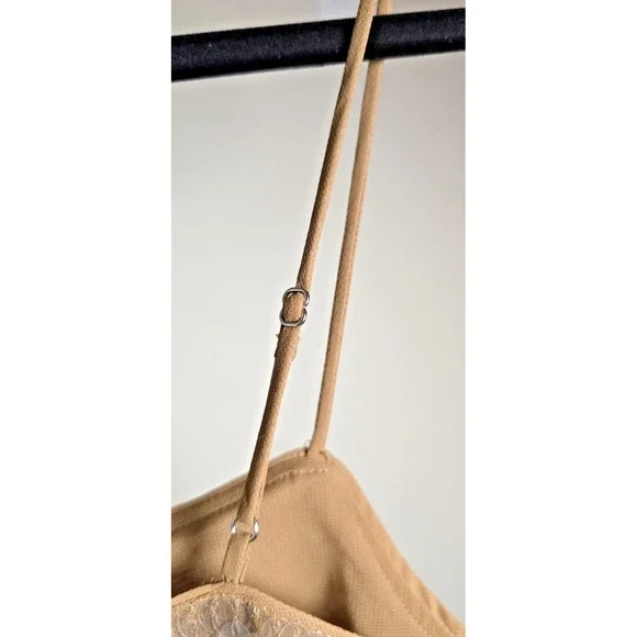 Madewell Women's Small Cami Beige Tank Top Sequined Fallen Timber Lined Sparkle‎ - Picture 16 of 16